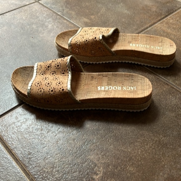 Jack Rogers cork slide on sandals. - Picture 1 of 3